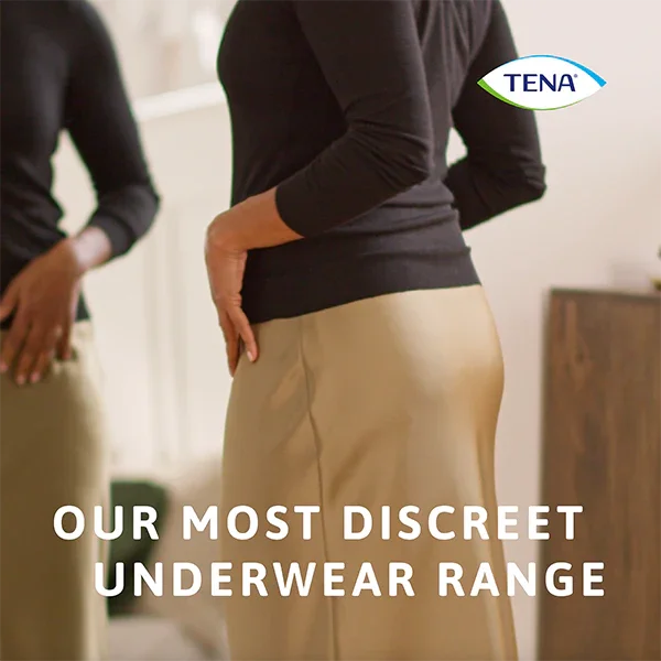 TENA Discreet Low Waist Incontinence Disposable Underwear - White