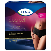 TENA Pants - Women's Discreet - Low Waist - Noir  SAMPLE ONLYs 
