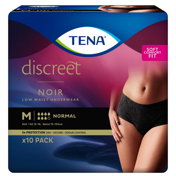 TENA Pants - Women's Discreet - Low Waist - Noir  SAMPLE ONLYs