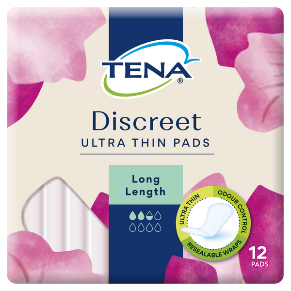 TENA Discreet Ultra Thin Pads - Long Length